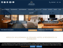 Tablet Screenshot of hotel-oranien.de